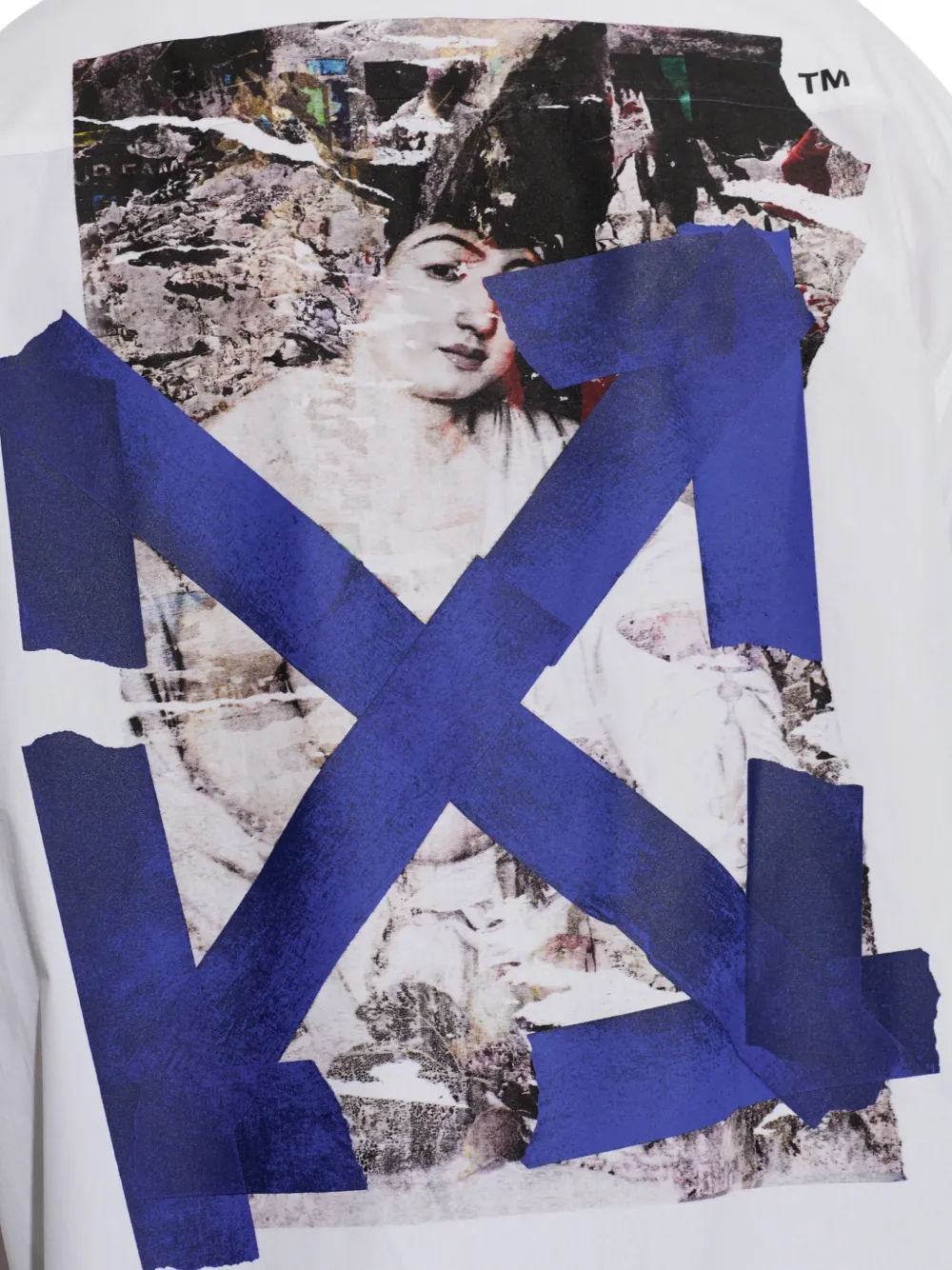 Off-White Katoenen overhemd met pijlprint Wit