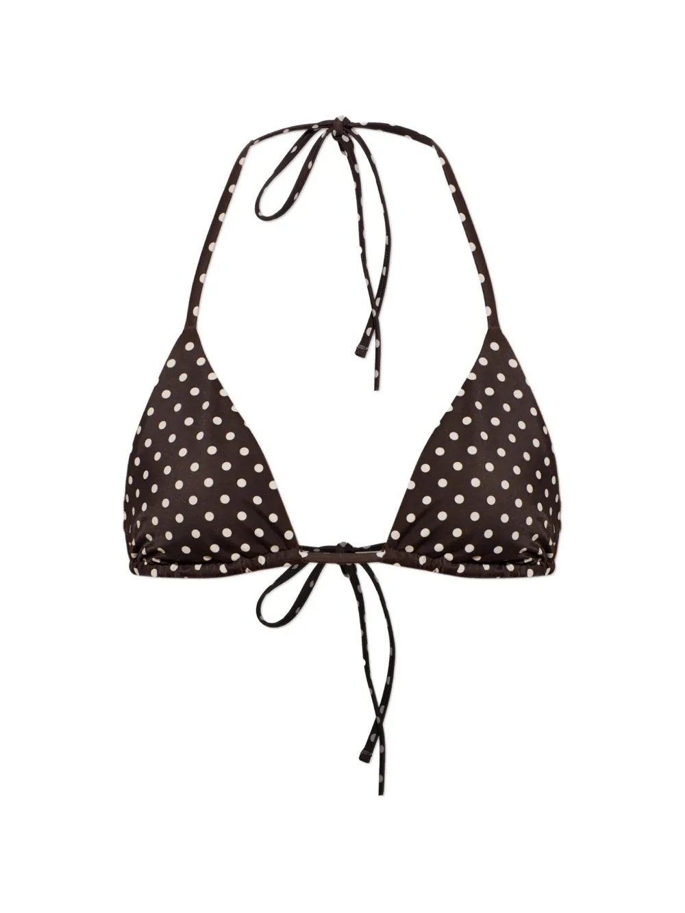 Matteau polka-dot triangle bikini top Bruin