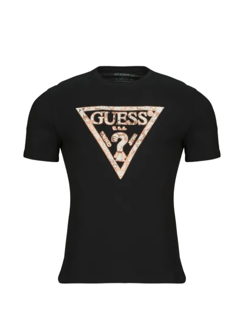 GUESS USA Triangle logo-print T-shirt