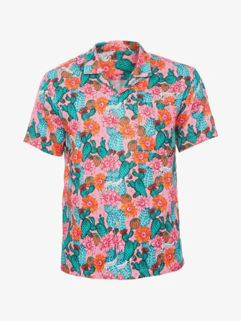 Boardies cactus-print camp-collar shirt
