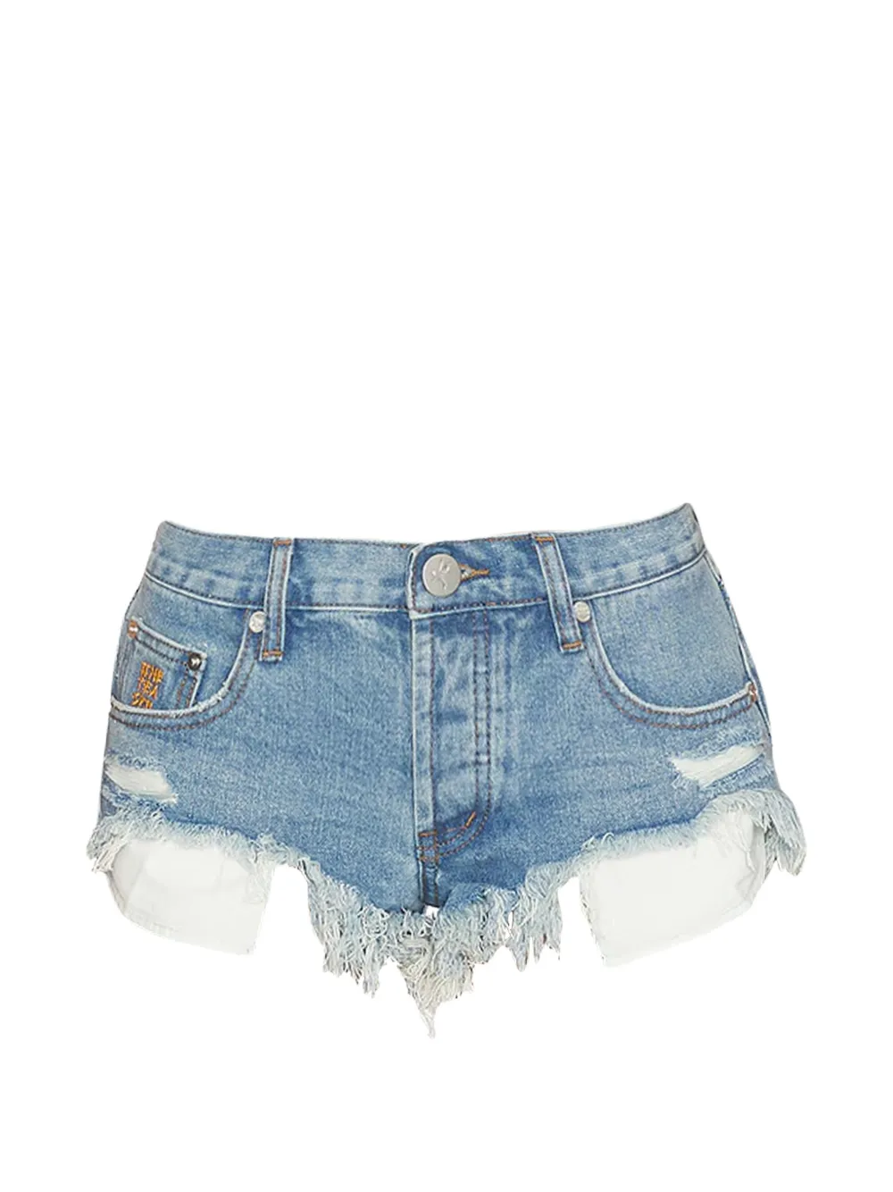 One Teaspoon Dukes micro frayed shorts - Blu