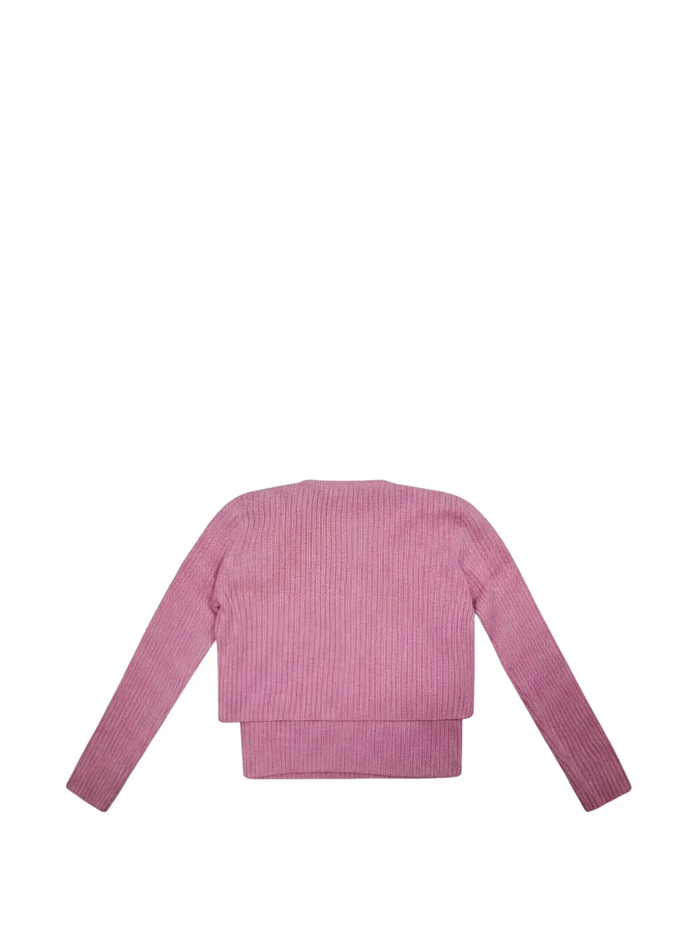 Liu Jo Kids Ribgebreide top en vest met hartdetail Roze
