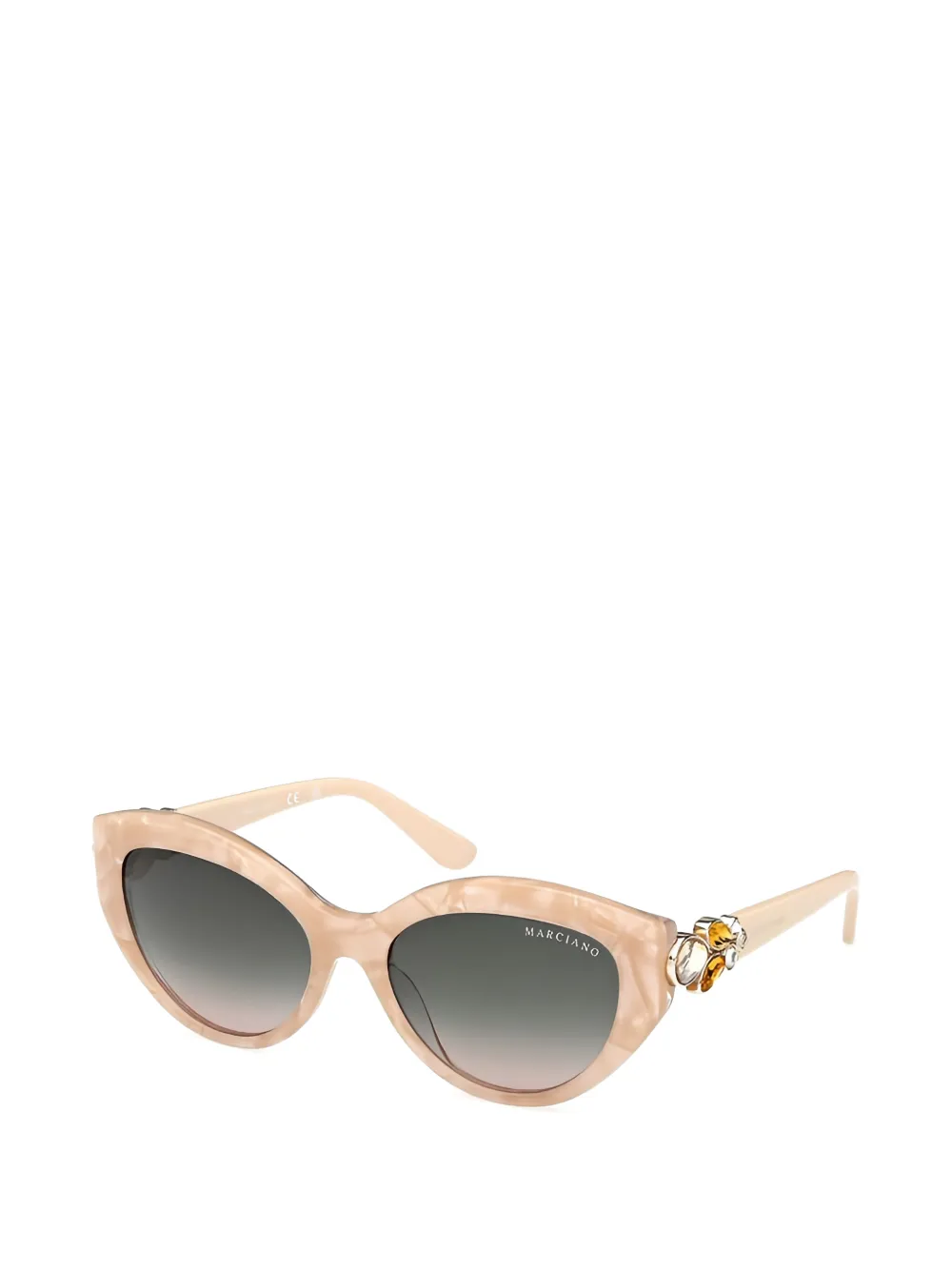 GUESS EYEWEAR Zonnebril met cat-eye kunststof montuur Beige