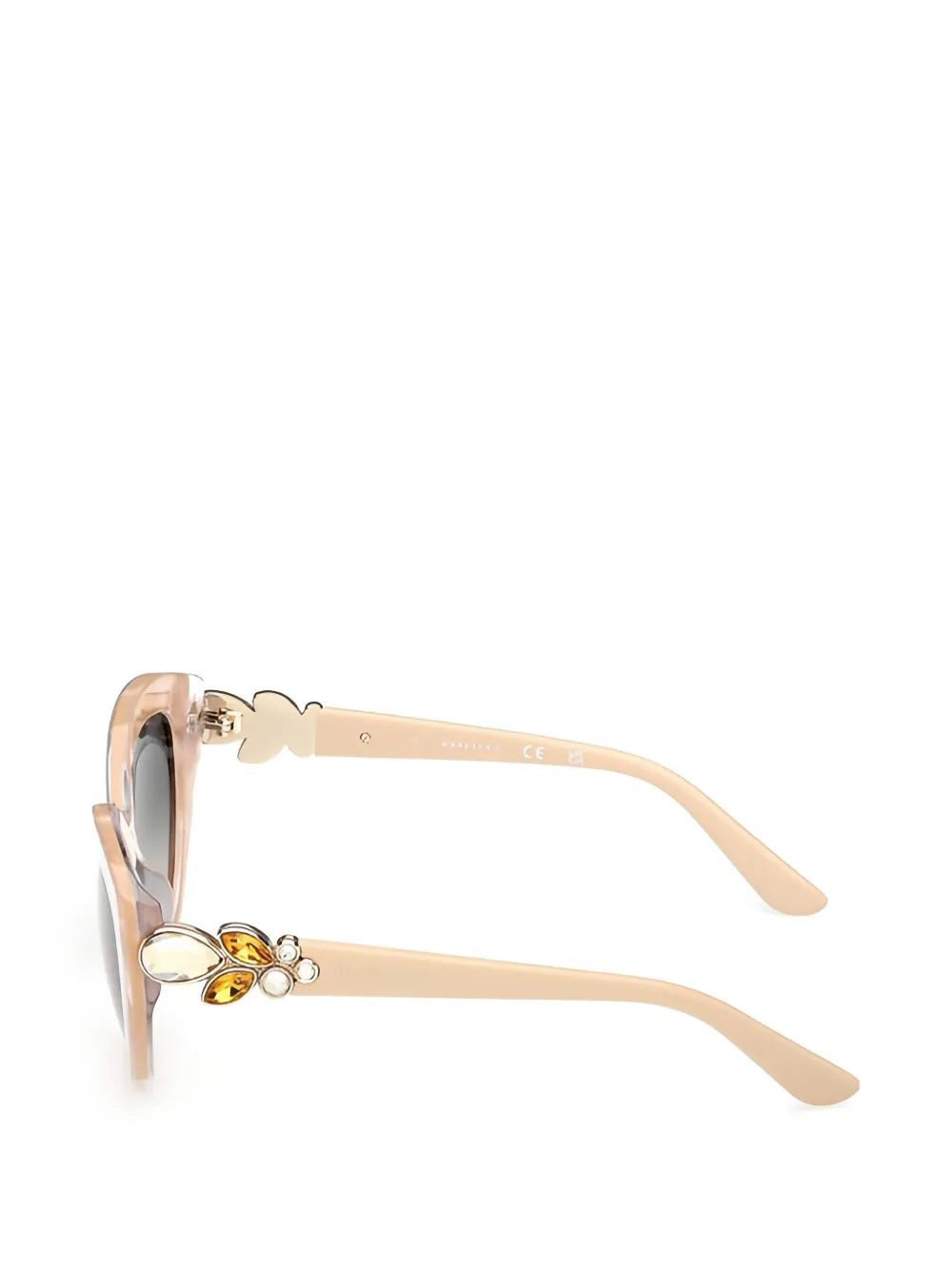 GUESS EYEWEAR Zonnebril met cat-eye kunststof montuur Beige