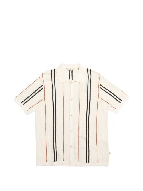 Blue de Gênes striped short-sleeve cardigan