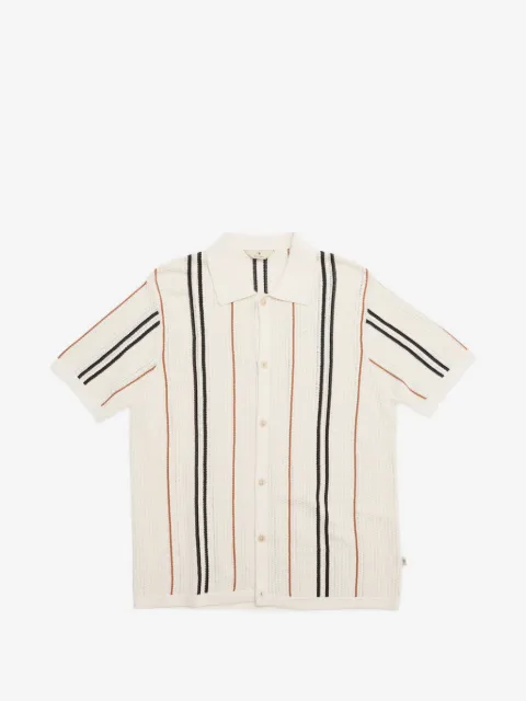 Blue de Gênes striped short-sleeve cardigan
