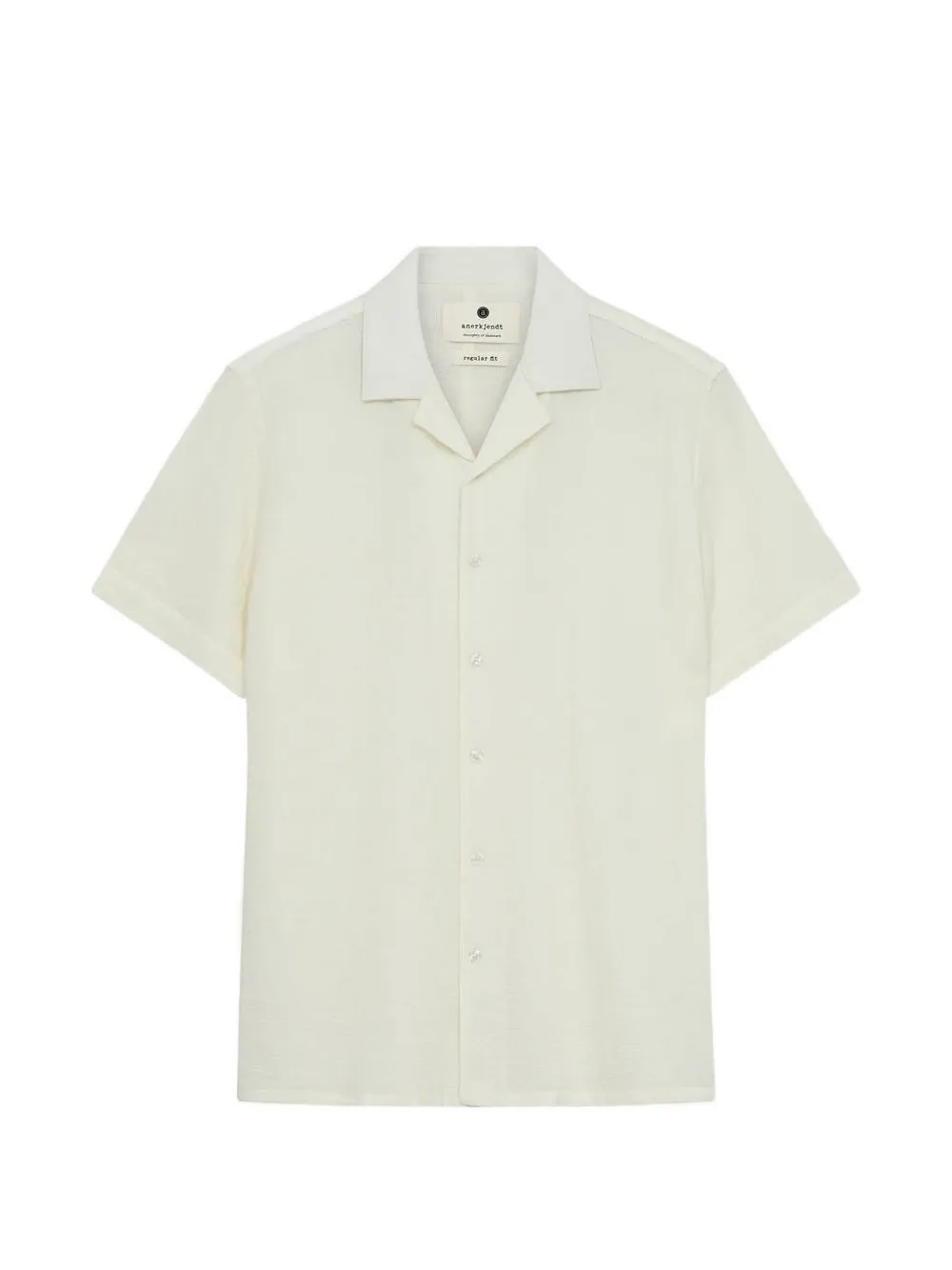 ANERKJENDT short-sleeve camp-collar shirt - Toni neutri