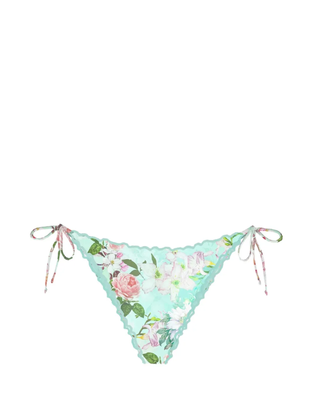 MC2 Saint Barth floral-print scalloped-edge bikini bottoms · S