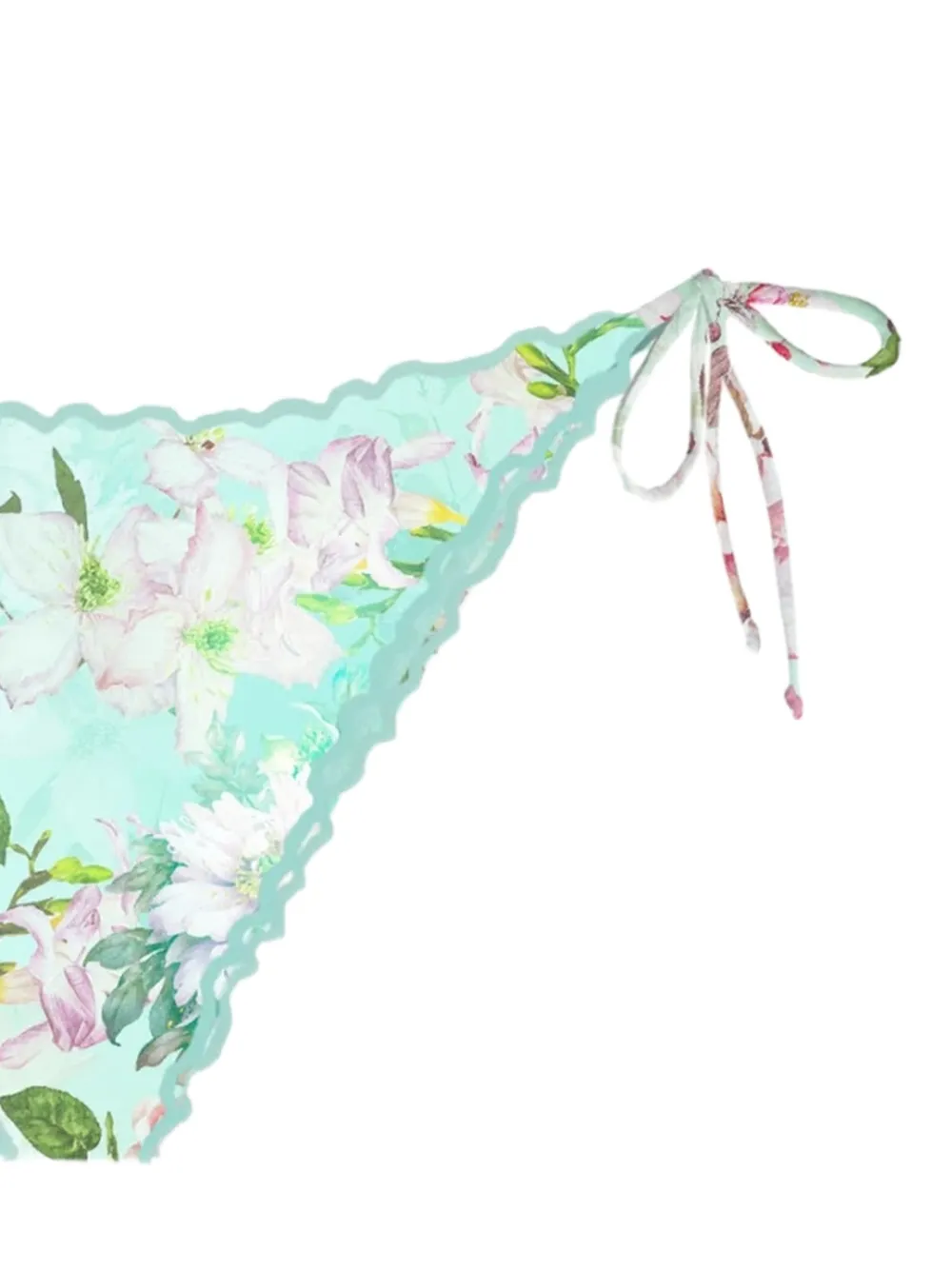 MC2 Saint Barth Bikinislip met gewelfde afwerking en bloemenprint Groen