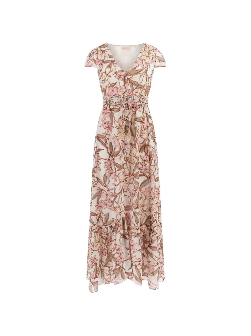 GUESS USA crinkle jacquard long dress - Toni neutri