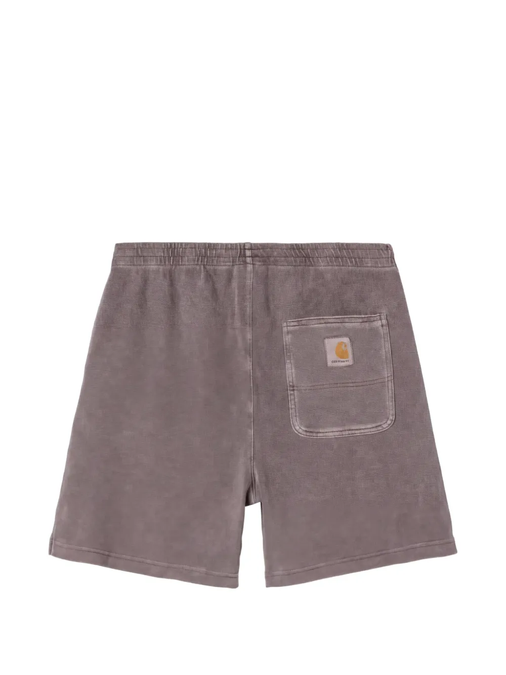 Carhartt WIP Shorts met logopatch en geverfd effect Bruin