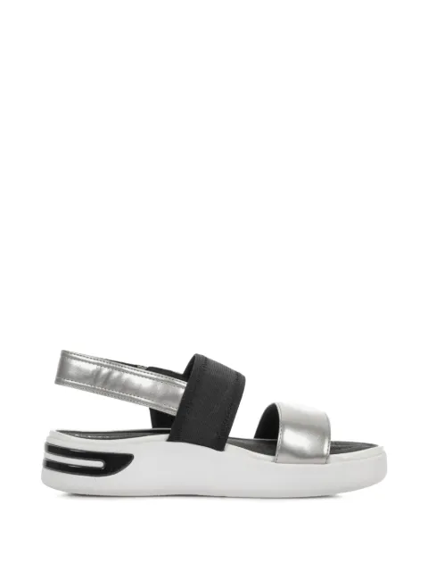 Geox metallic-effect touch-strap sandals