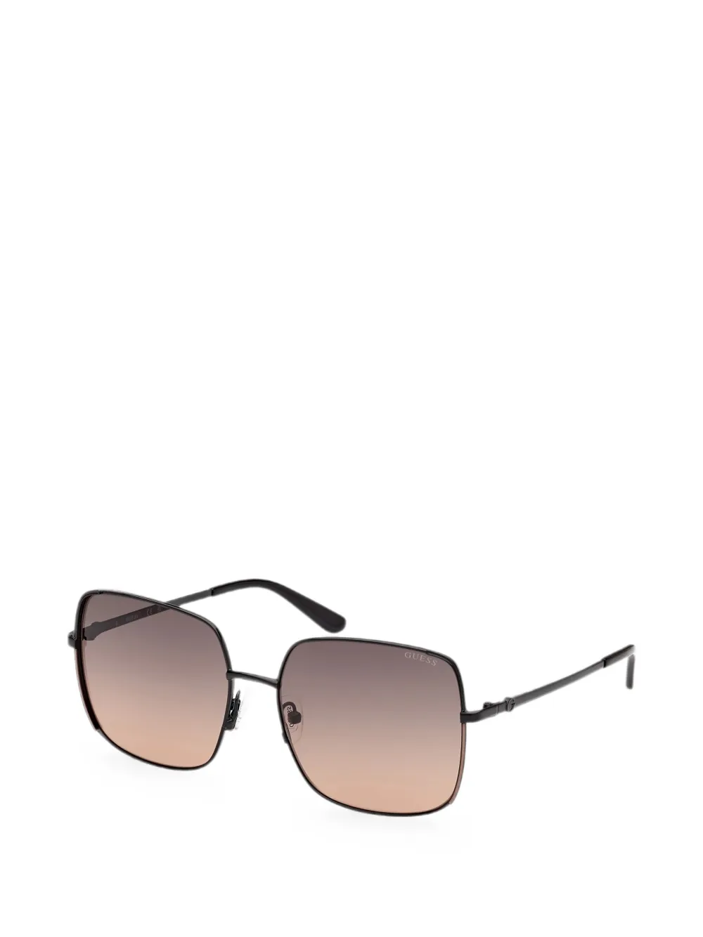 GUESS EYEWEAR Zonnebril met zwarte kleurverloop en vlinder