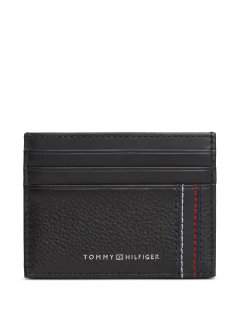 Tommy Hilfiger TH logo-print pebbled card holder
