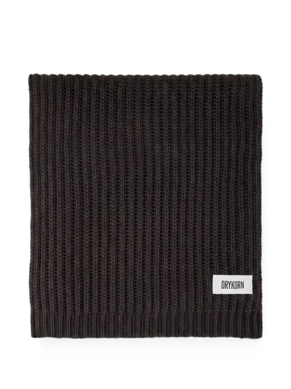 Drykorn Cronica_3 ribbed-knit scarf - Braun