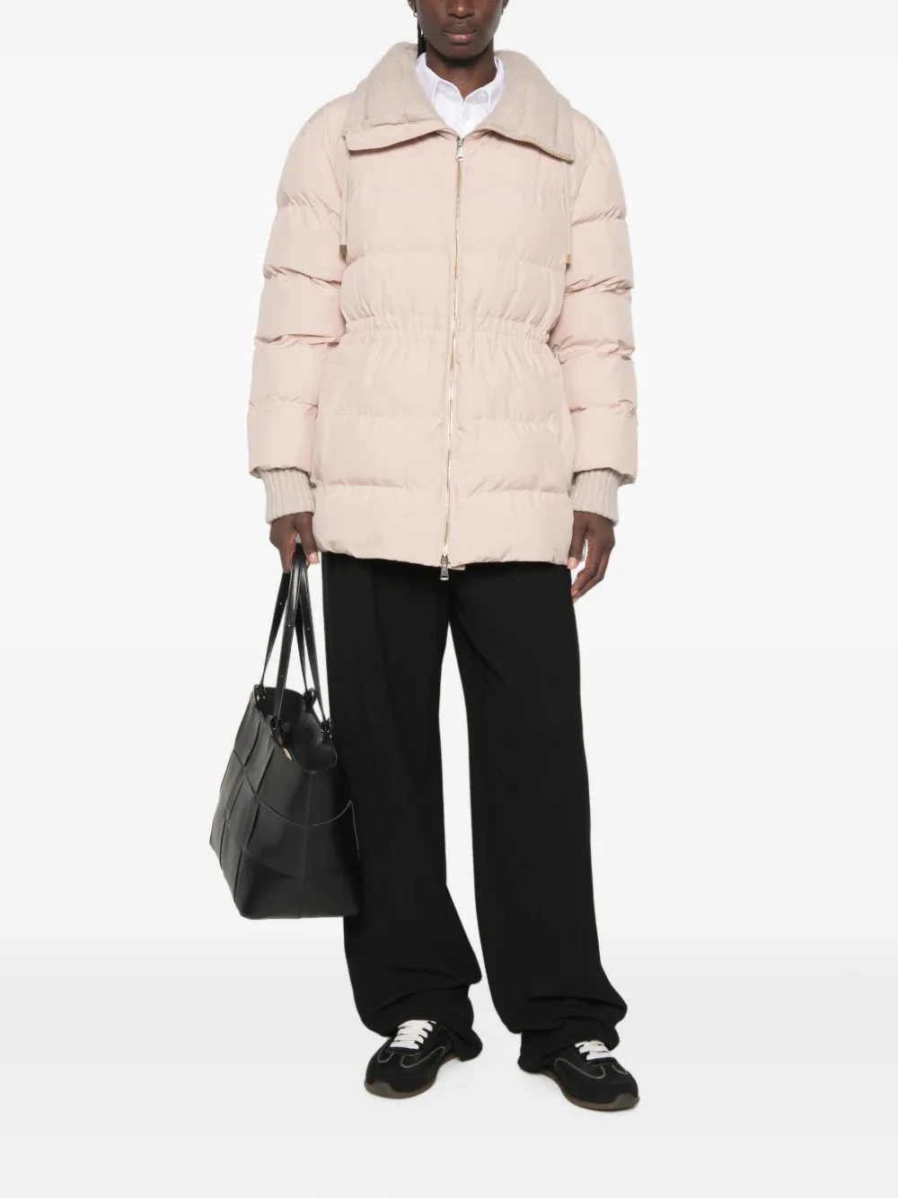 Fabiana Filippi Jack met trekkoordtaille Beige