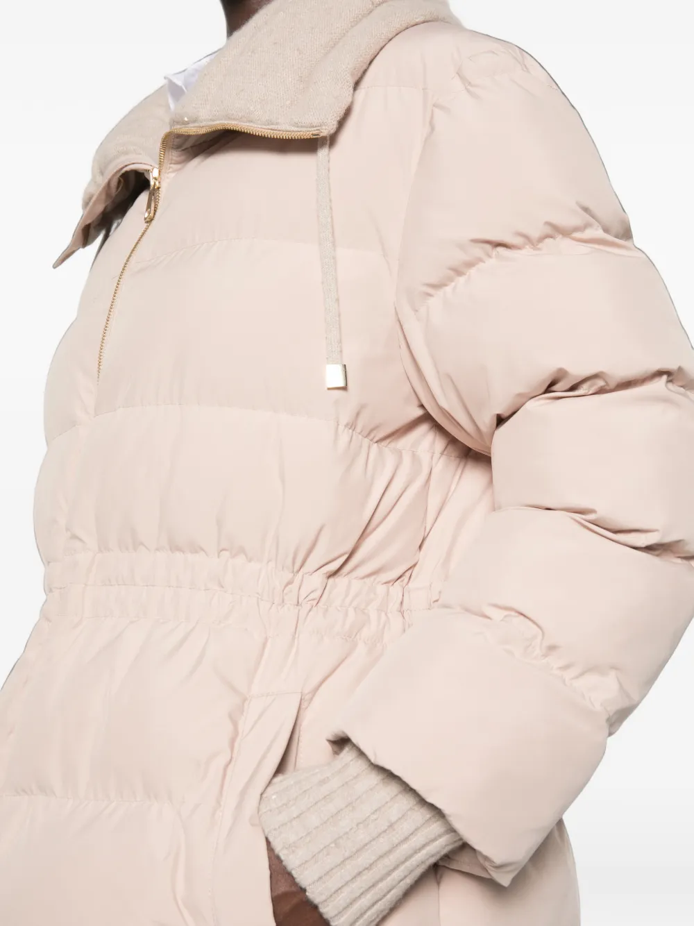 Fabiana Filippi Jack met trekkoordtaille Beige