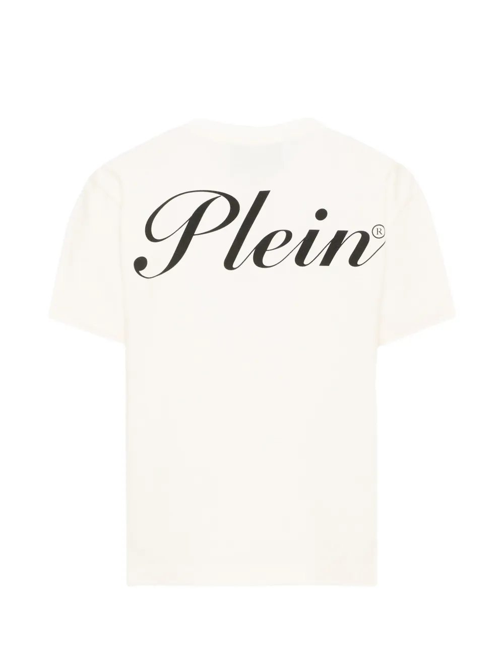 Philipp Plein Junior T-shirt met spinnenwebprint en logoprint Beige