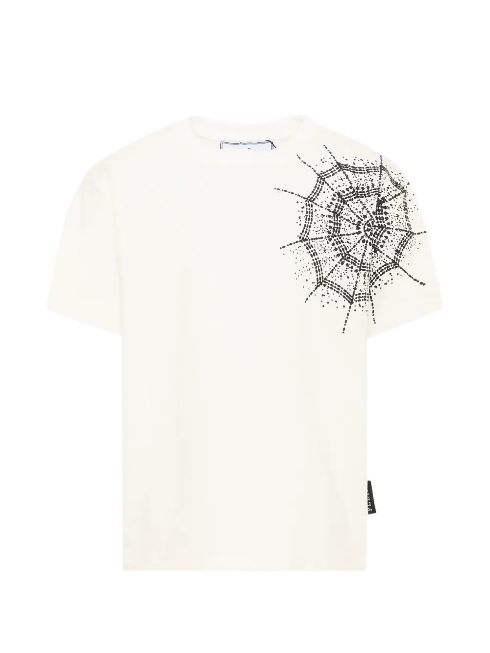 Philipp Plein Junior spiderweb-print logo-print T-shirt - Toni neutri