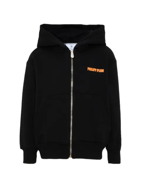 Philipp Plein Junior logo-print zip-up hoodie