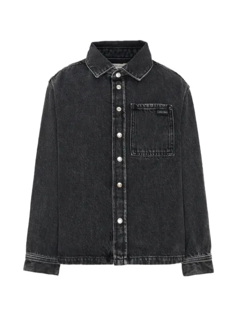 Calvin Klein Kids chemise en jean à patch logo