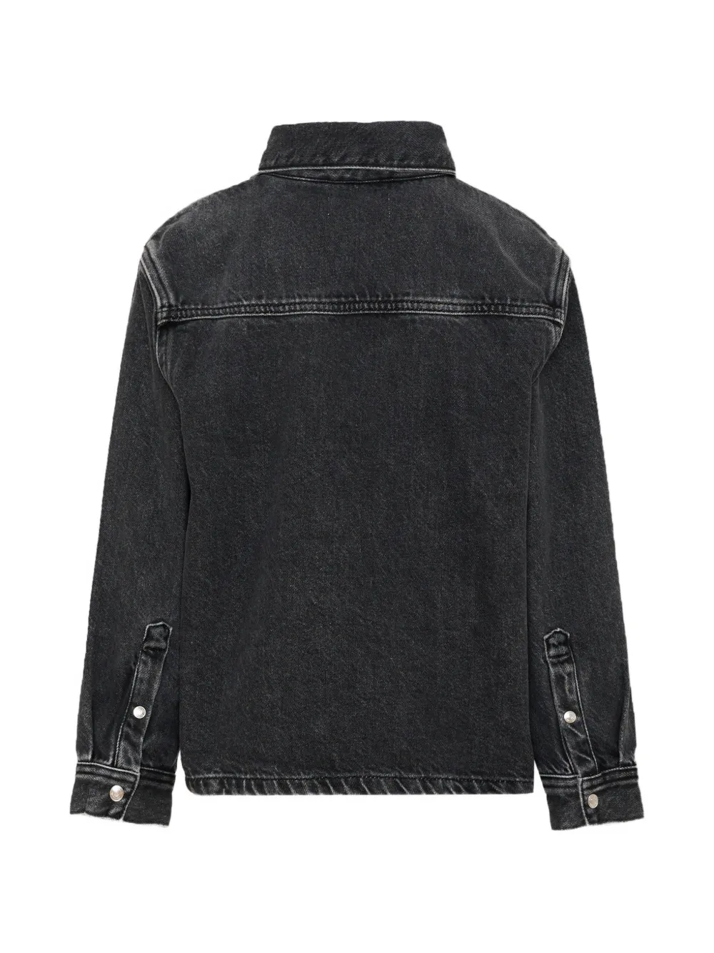 Calvin Klein Kids Spijkershirt met logopatch Zwart