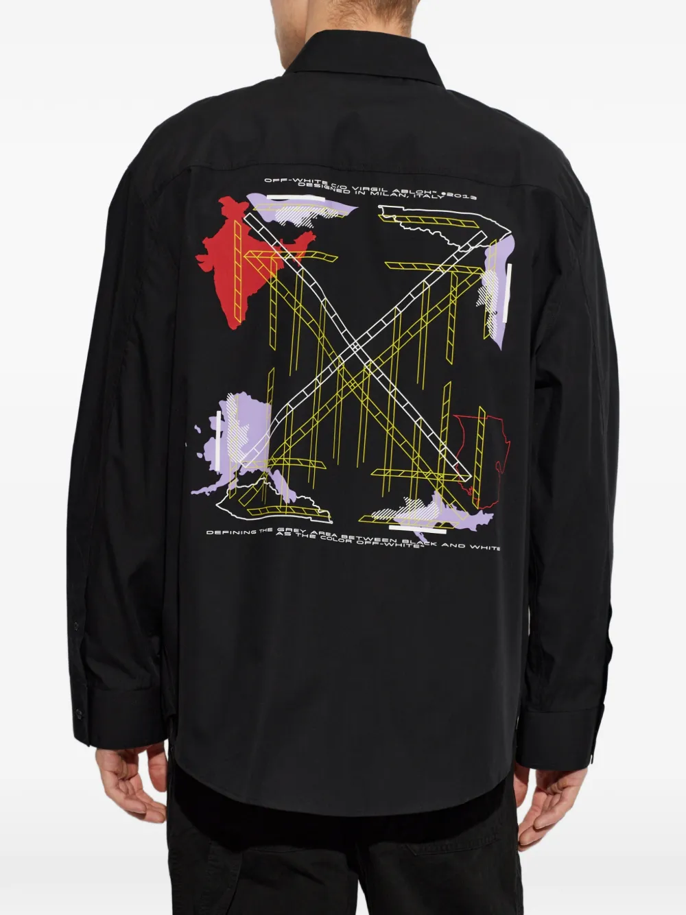 Off-White Overhemd met logoprint Zwart