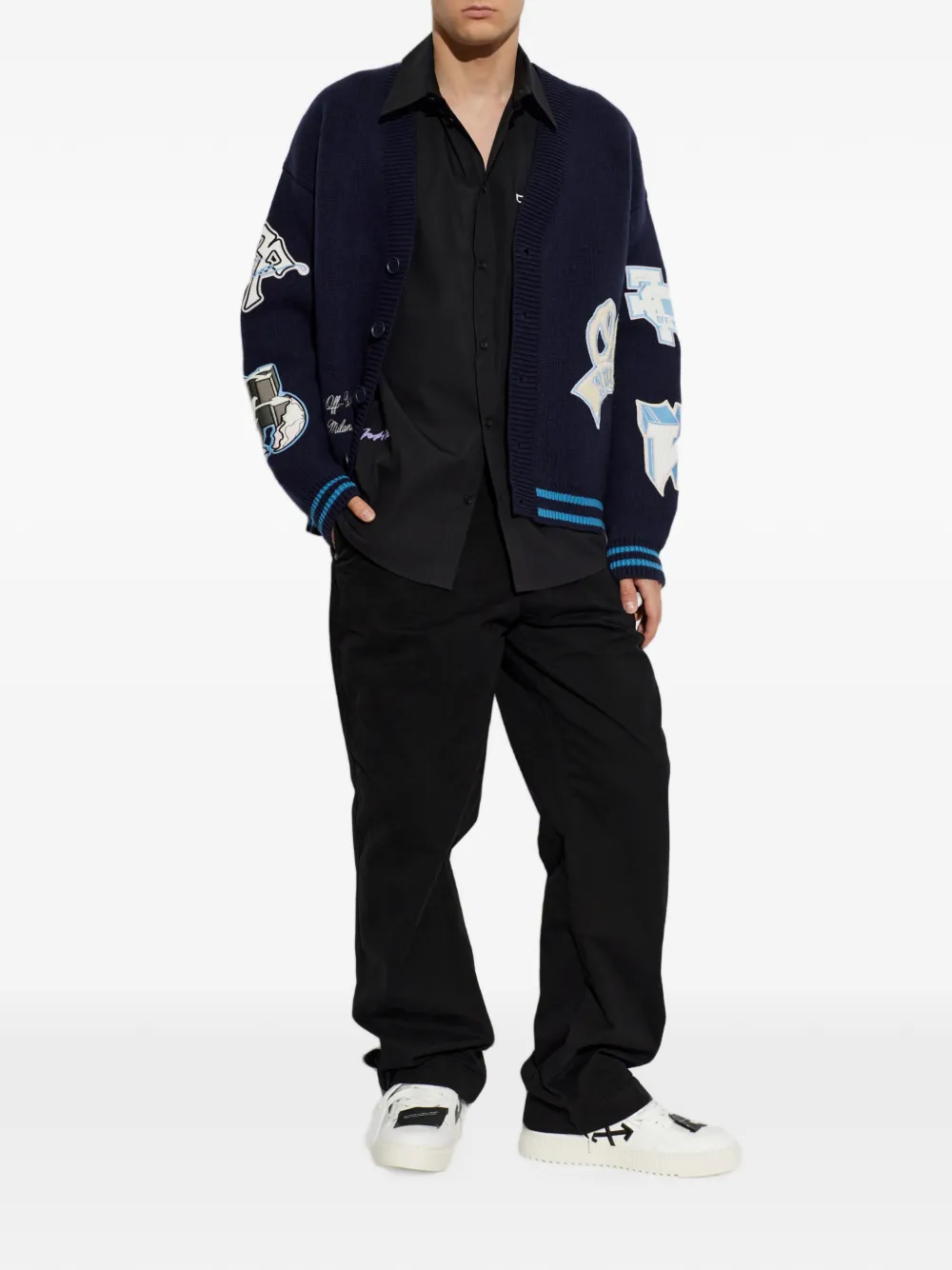Off-White Overhemd met logoprint Zwart