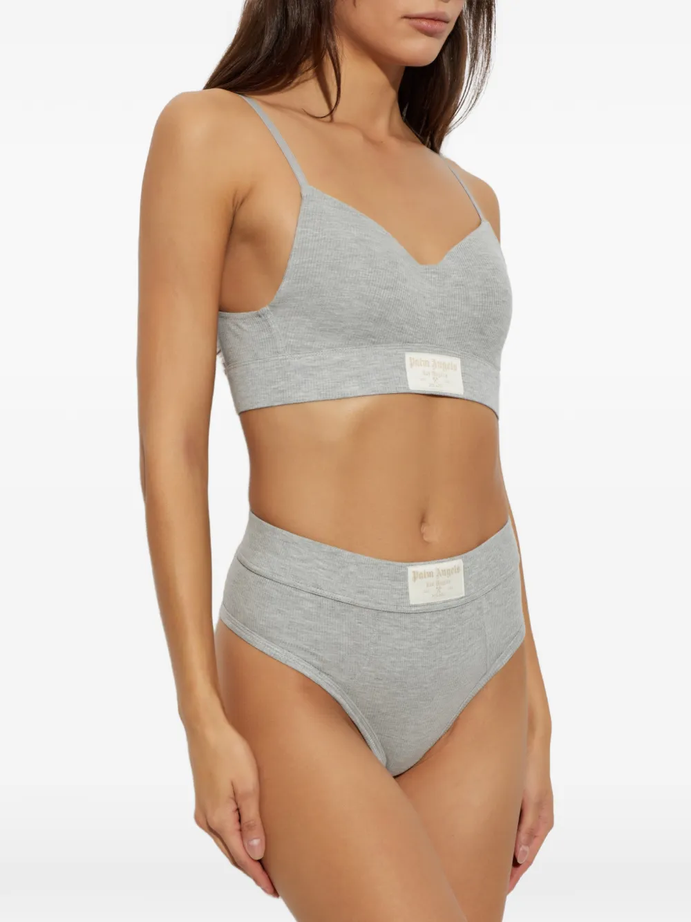 Palm Angels bra with logo Grijs