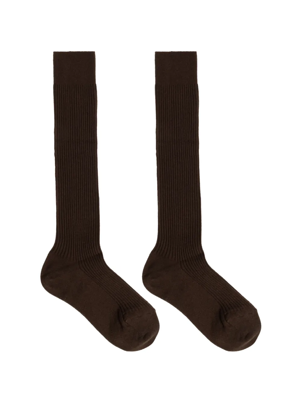 Max Mara ribbed cashmere socks brown - Marrone