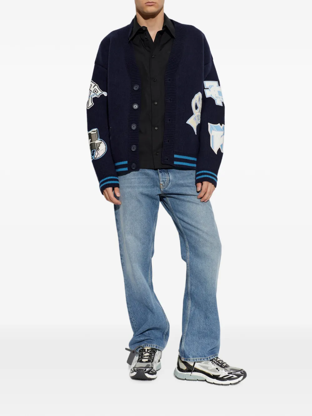 Off-White Overhemd met korte mouwen Zwart