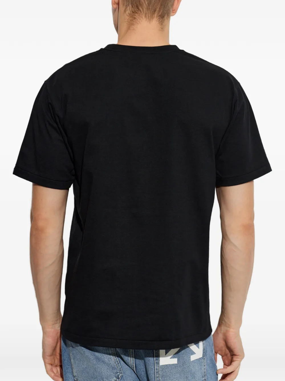A BATHING APE Katoenen T-shirt met logoprint Zwart