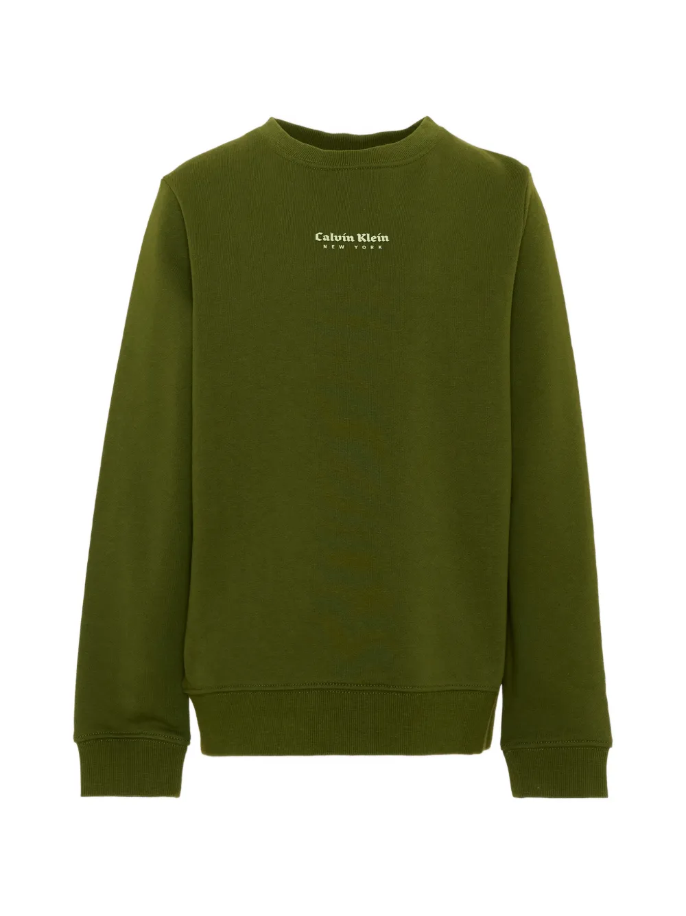 Calvin Klein Kids logo-print crew-neck sweatshirt - Verde