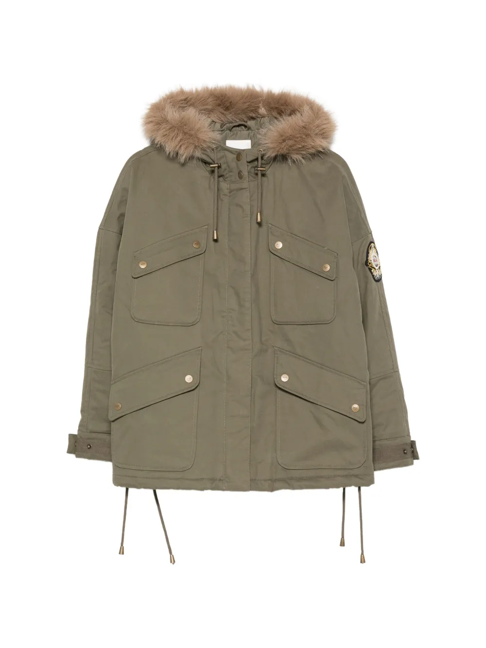 FIVE JEANS Petra faux-fur trim jacket
