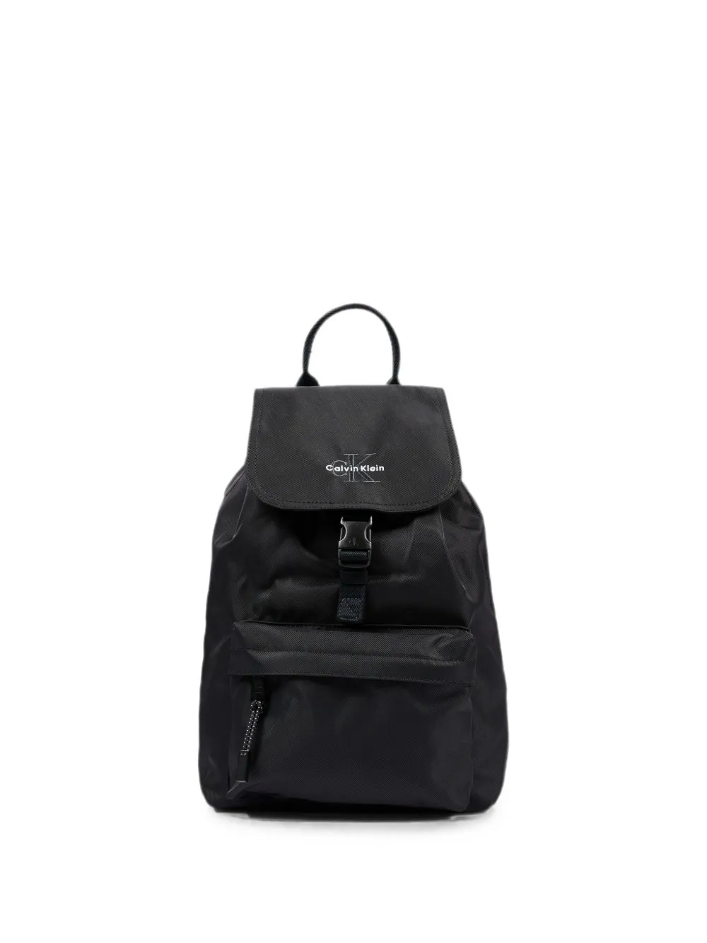 Calvin Klein Kids Solid Monologue logo-print buckle-fastening backpack - Schwarz
