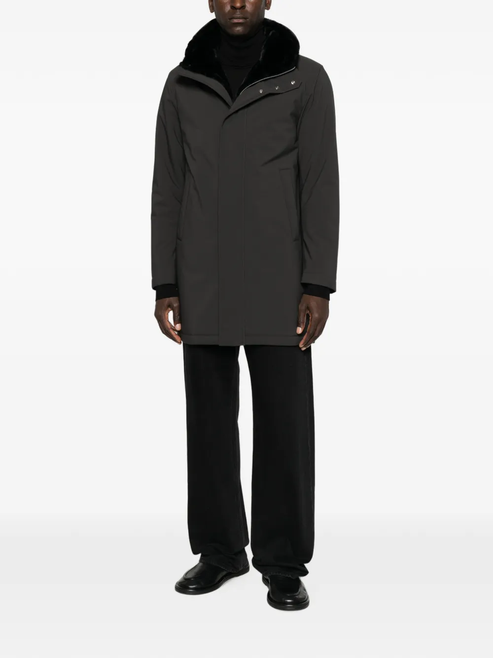 Herno Parka met capuchon Grijs