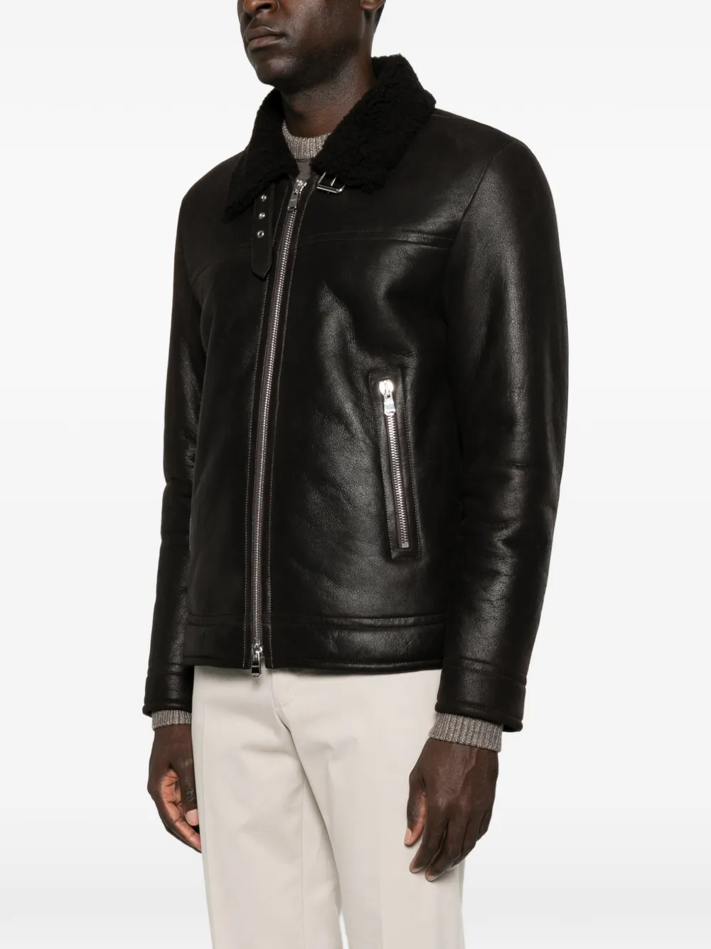DONDUP Leren jack Bruin