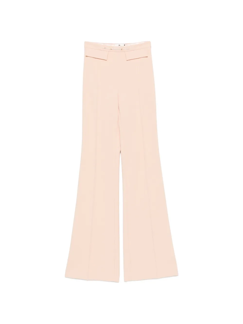 Elisabetta Franchi logo-plaque flared trousers - Rosa