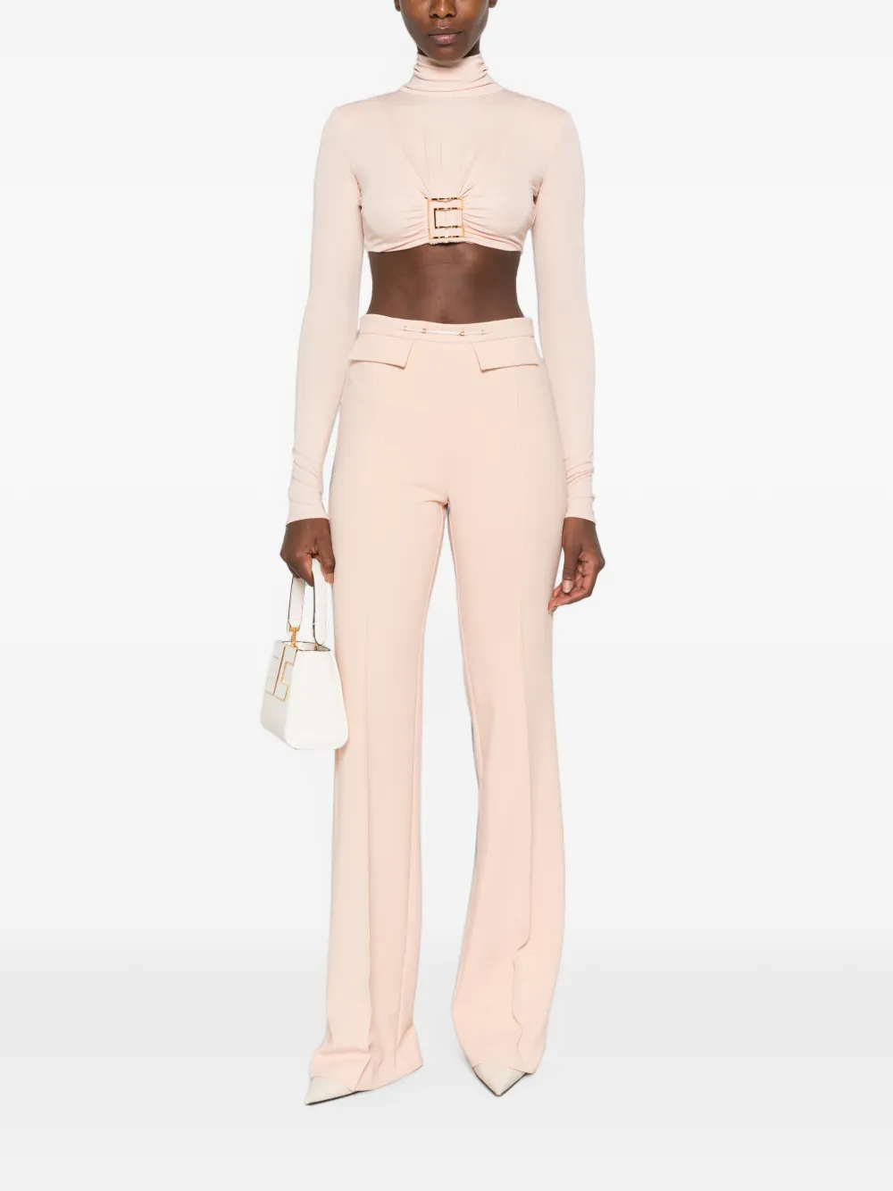 Elisabetta Franchi Flared broek Roze