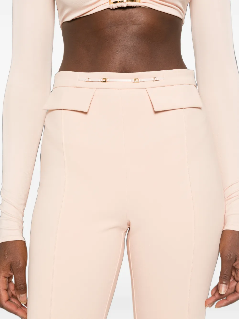 Elisabetta Franchi Flared broek Roze