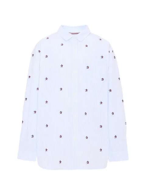 Tommy Hilfiger Junior star-embroidered striped shirt