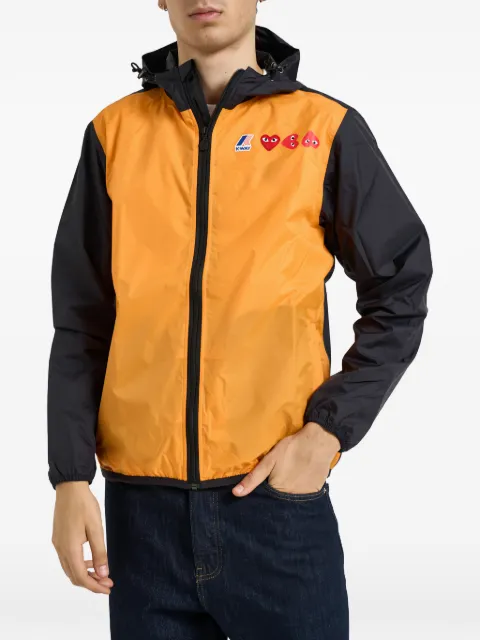 Comme Des Garçons Play x K-Way Claude heart-patch colour-block jacket