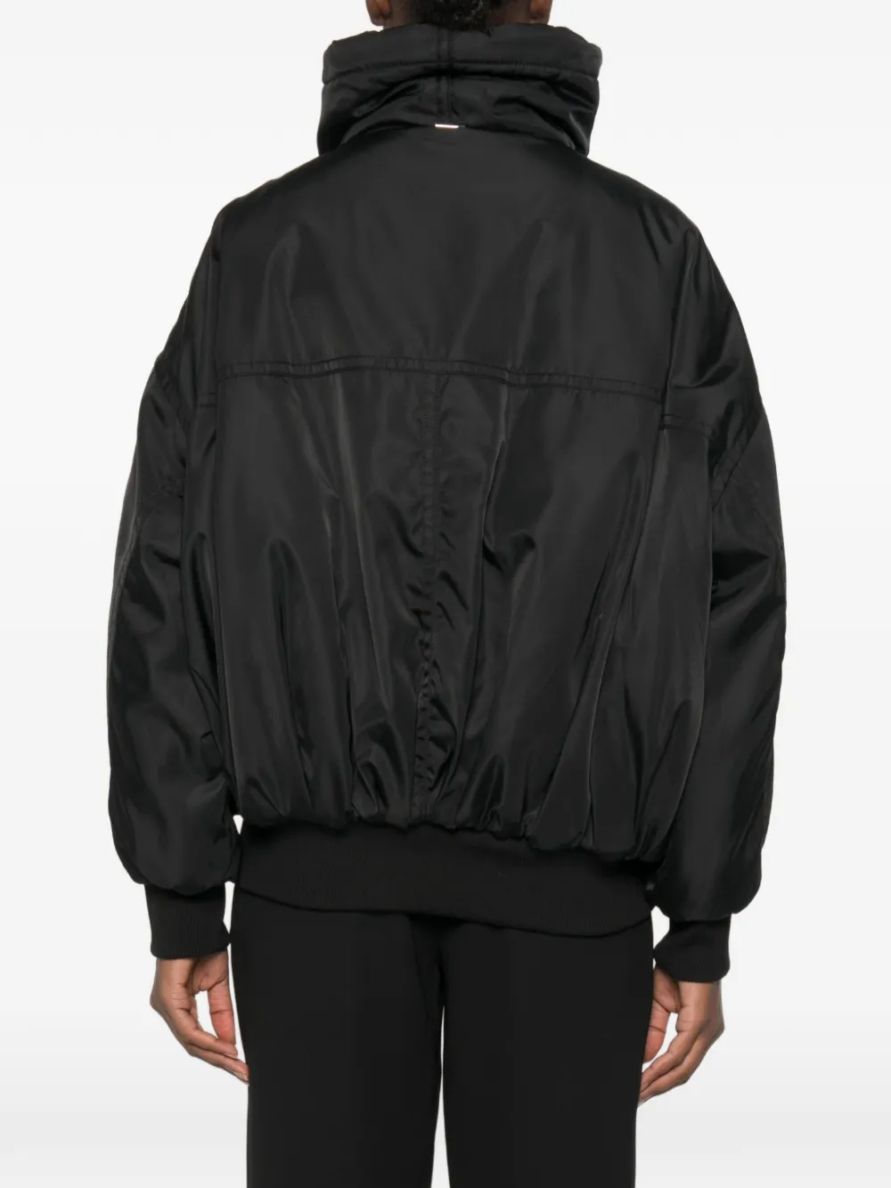 System high-neck bomber jacket - Nero