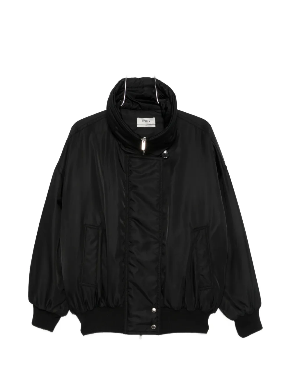 System high-neck bomber jacket - Schwarz