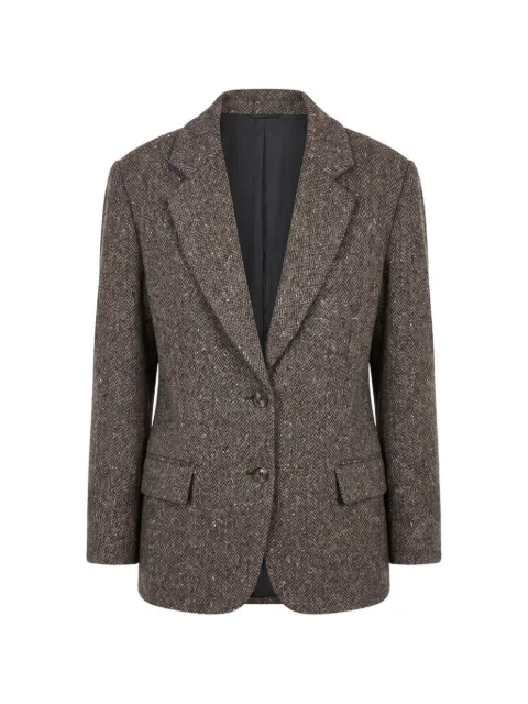 Brunello Cucinelli herringbone-pattern single-breasted blazer