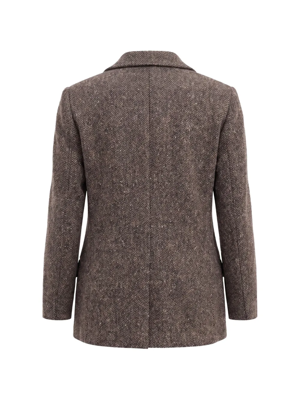 Brunello Cucinelli herringbone-pattern single-breasted blazer Bruin