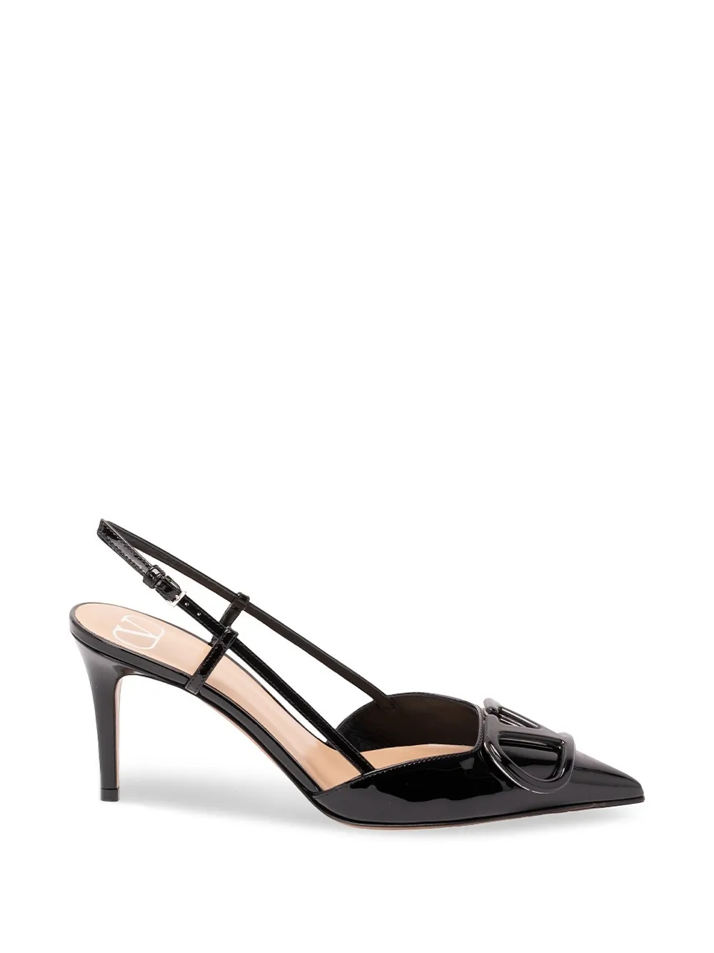 Valentino Garavani VLogo Signature slingback pumps Zwart
