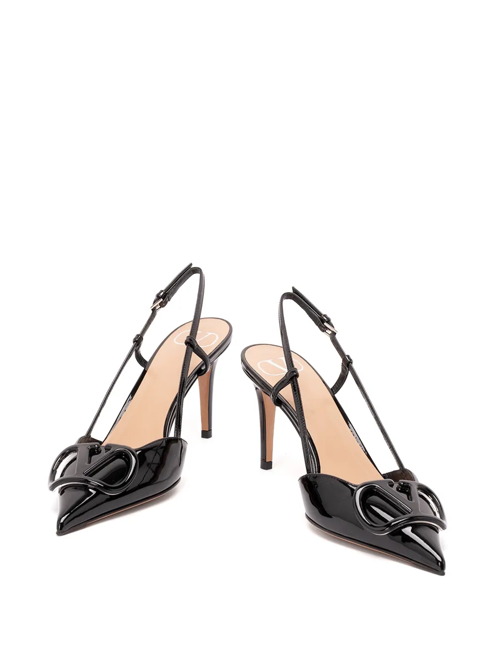 Valentino Garavani VLogo Signature slingback pumps Zwart