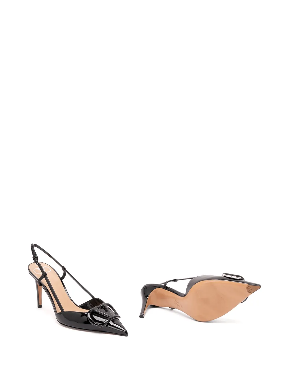 Valentino Garavani VLogo Signature slingback pumps Zwart