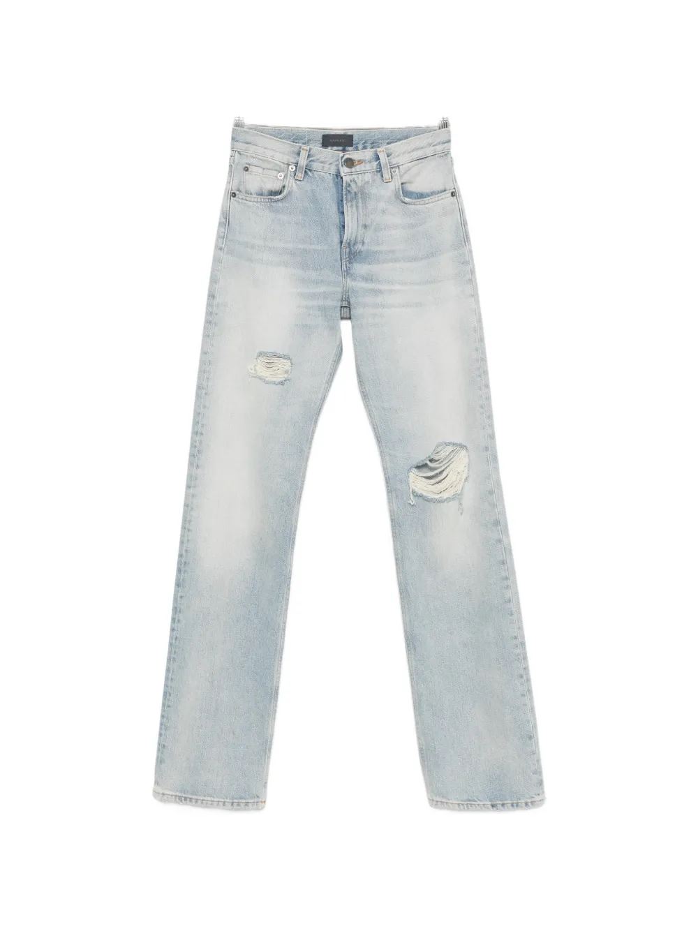 Haikure distressed straight-leg jeans - Blau